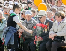 В лицее №66 прошел митинг, посвященный Дню Победы