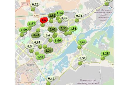 На дорогах Липецка сократились выбросы от транспорта
