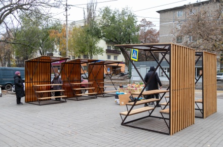 Бесплатные торговые ряды для липецких садоводов установили на улице Семашко